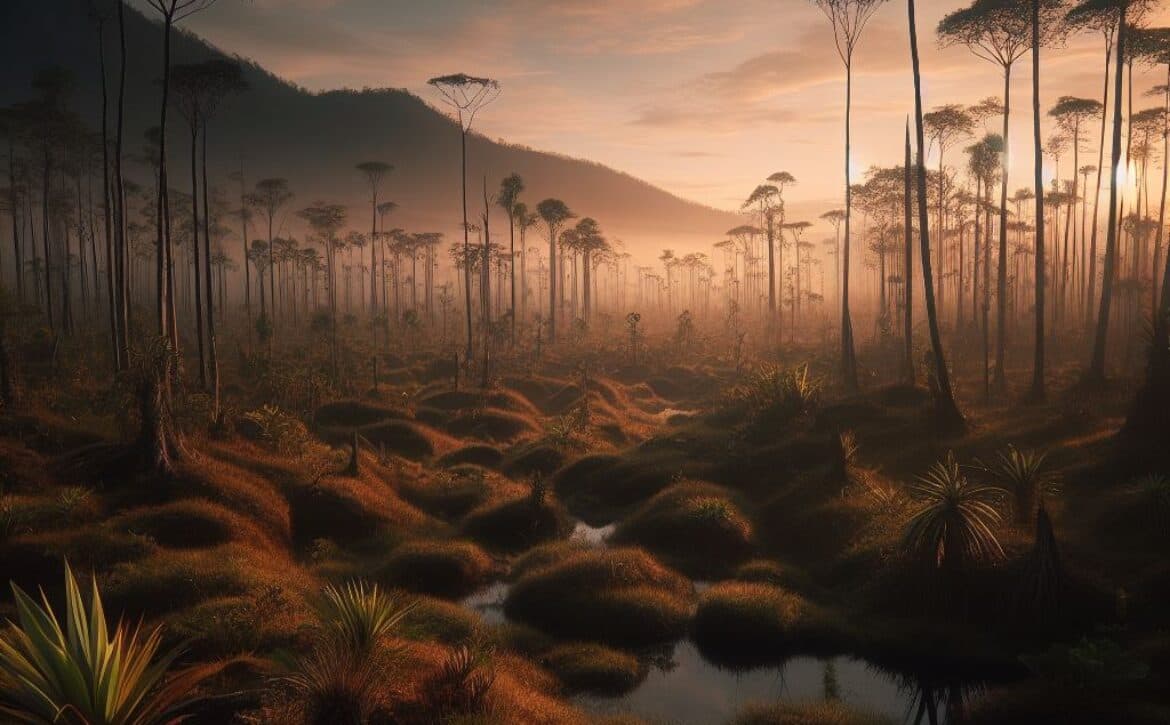 Imagem editorial sobre investimento ambiental, sustentabilidade financeira e desenvolvimento econômico de longo prazo