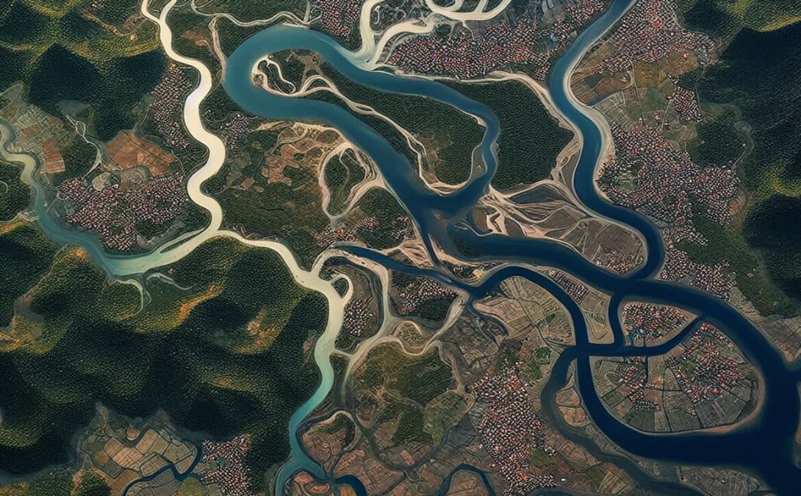 Paisagem de turfeira tropical usada para ilustrar homeostase ecológica, água ácida e resiliência ambiental